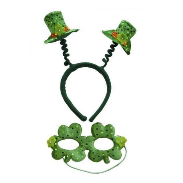 St Patricks Day Head Bopper Set Adults Costume Accessory - Jokers Costume Mega Store