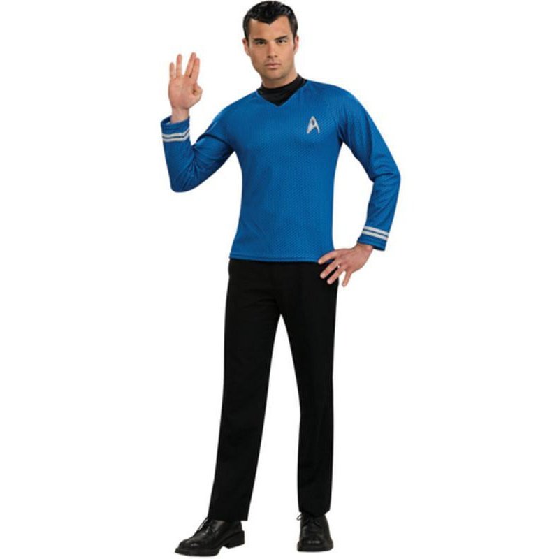 Star Trek Blue Shirt Adult Size Xl - Jokers Costume Mega Store