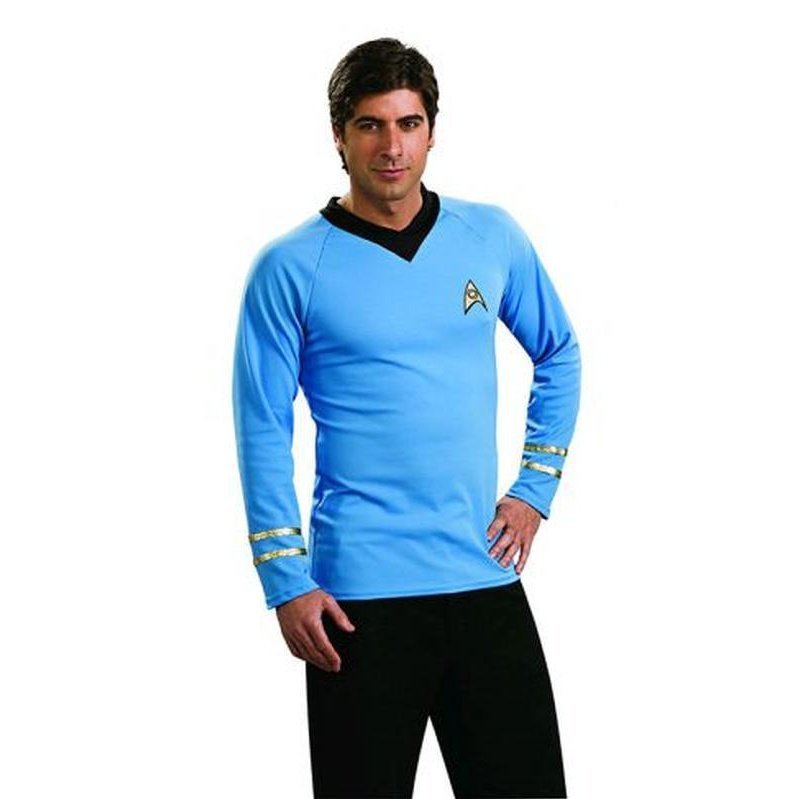 Star Trek Deluxe Blue Shirt Size L - Jokers Costume Mega Store