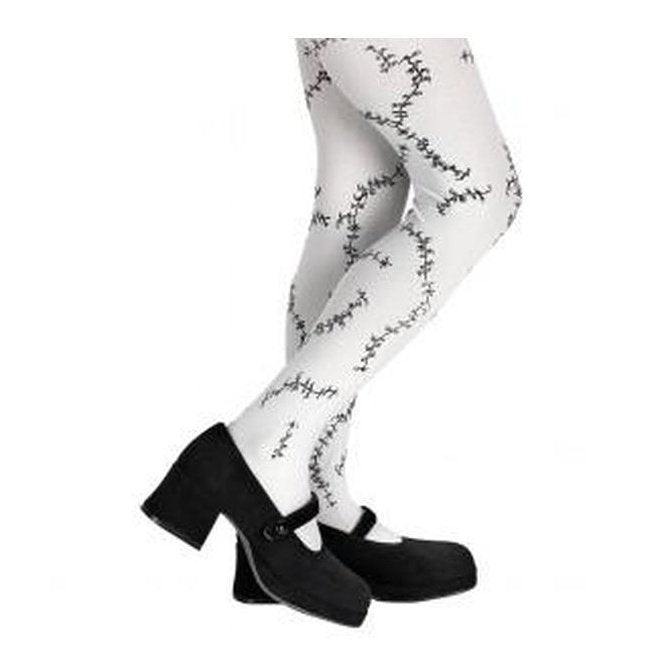 Stitched White Pantyhose - Jokers Costume Mega Store