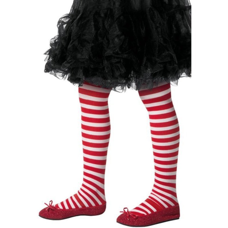 Striped Tights, Childs - Red & White - Jokers Costume Mega Store