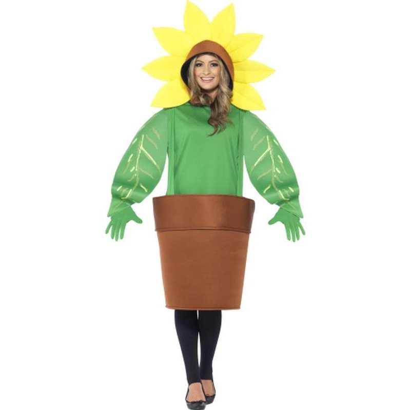 Sunflower Costume, With Top With Attached Hood - Jokers Costume Mega Store