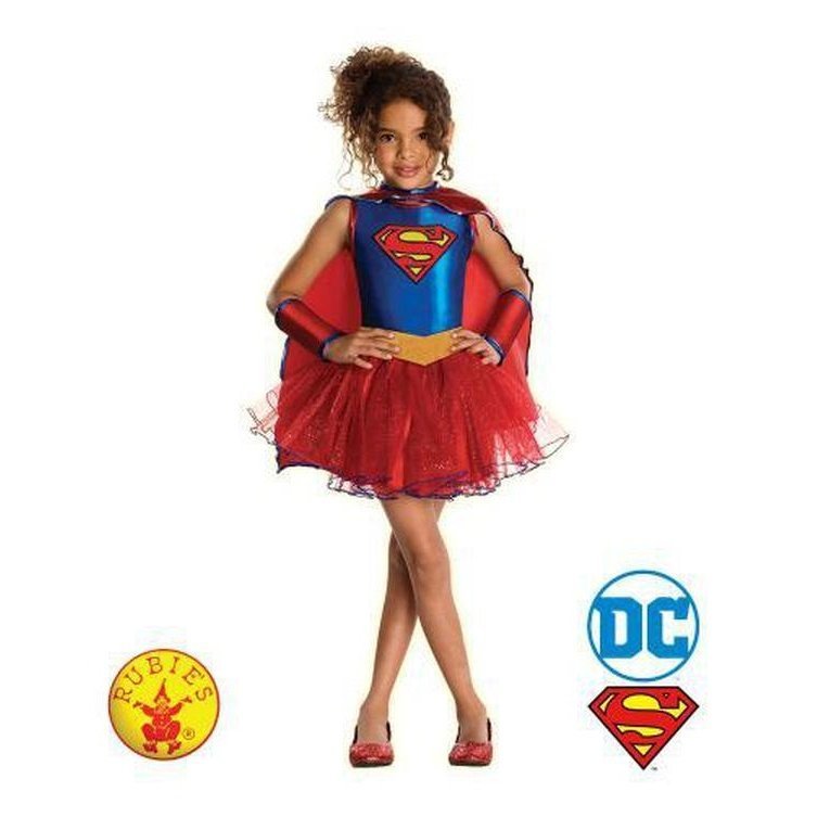 Supergirl Tutu Dress Costume Size 4 6 - Jokers Costume Mega Store