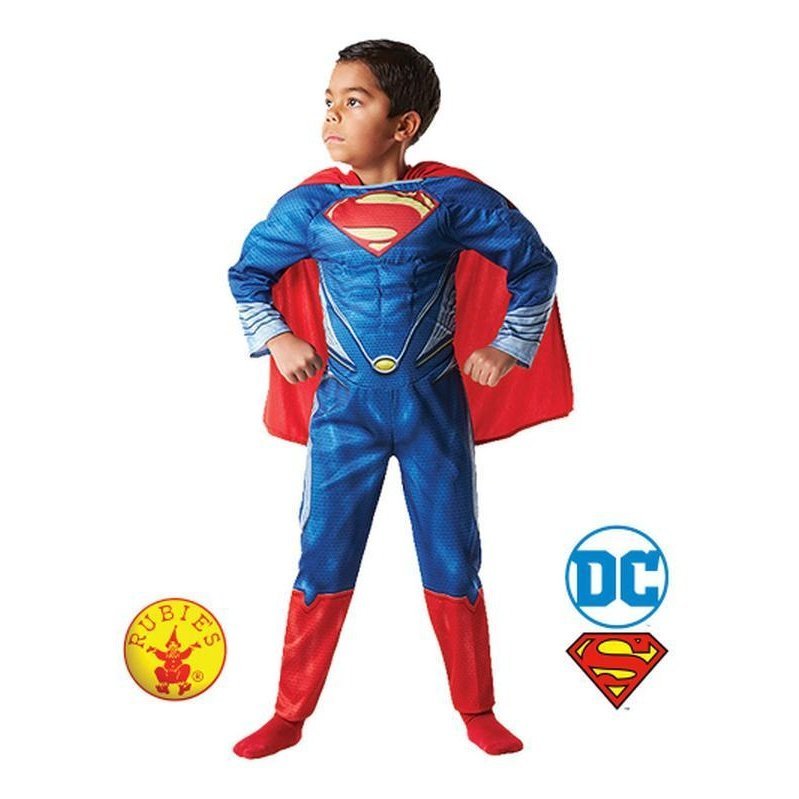 Superman Deluxe Costume, Child Size Small - Jokers Costume Mega Store