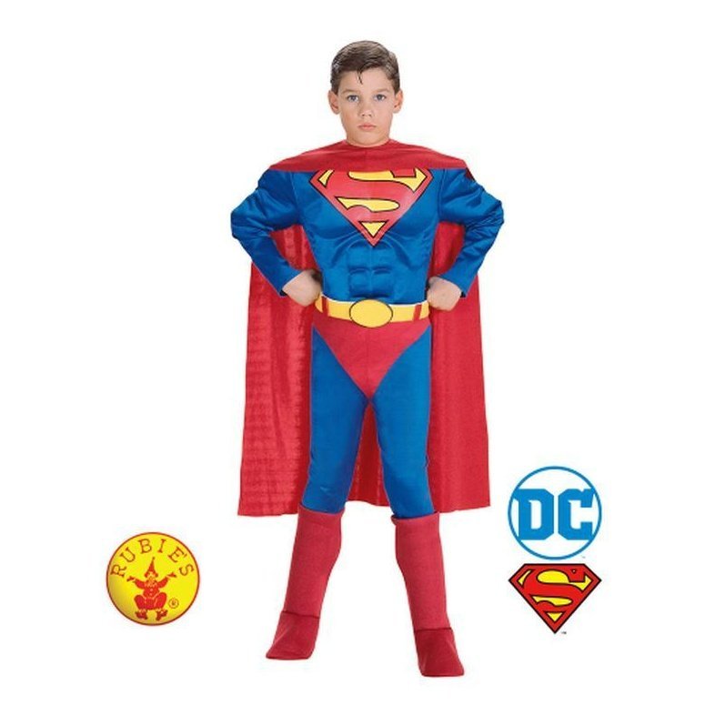 Superman Muscle Chest Costume, Child Size Small - Jokers Costume Mega Store