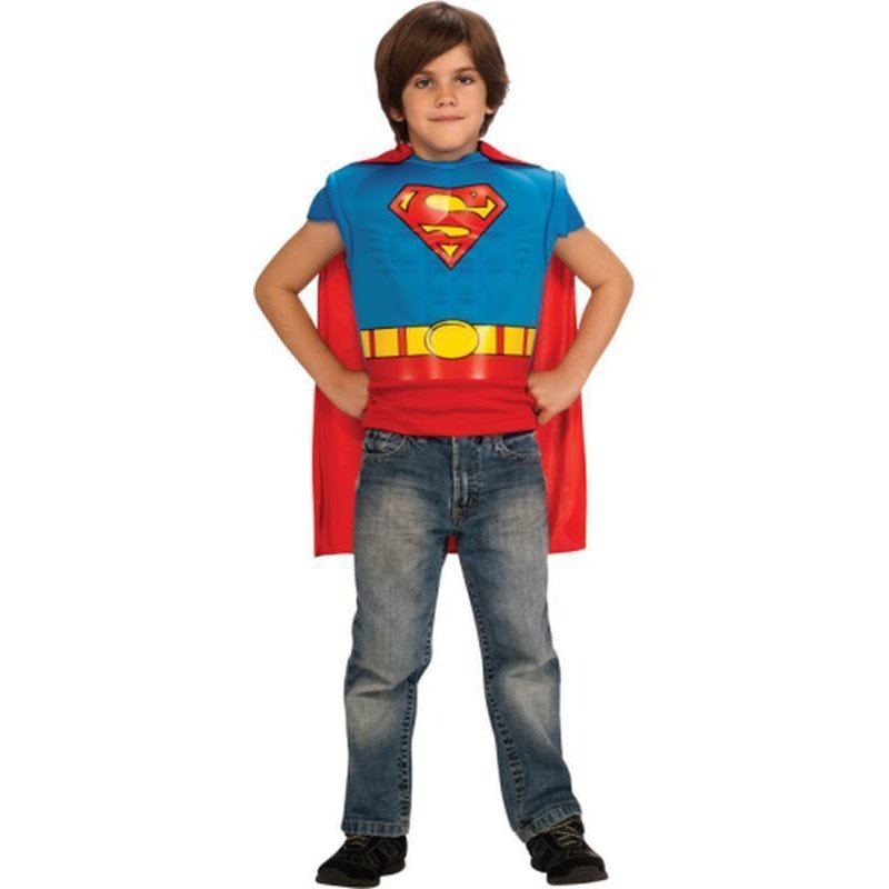 Superman Muscle Chest Costume Top Size M - Jokers Costume Mega Store