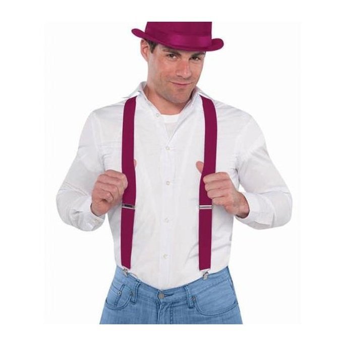 Suspenders Burgundy - Jokers Costume Mega Store