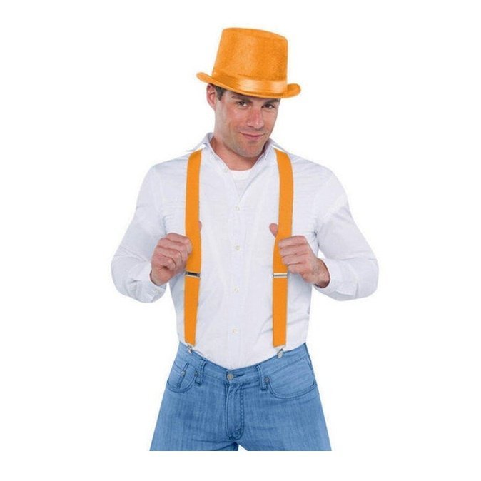 Suspenders Orange - Jokers Costume Mega Store