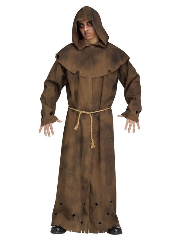 Hooded Tattered Robe with Capelet & Belt - Standard Costume