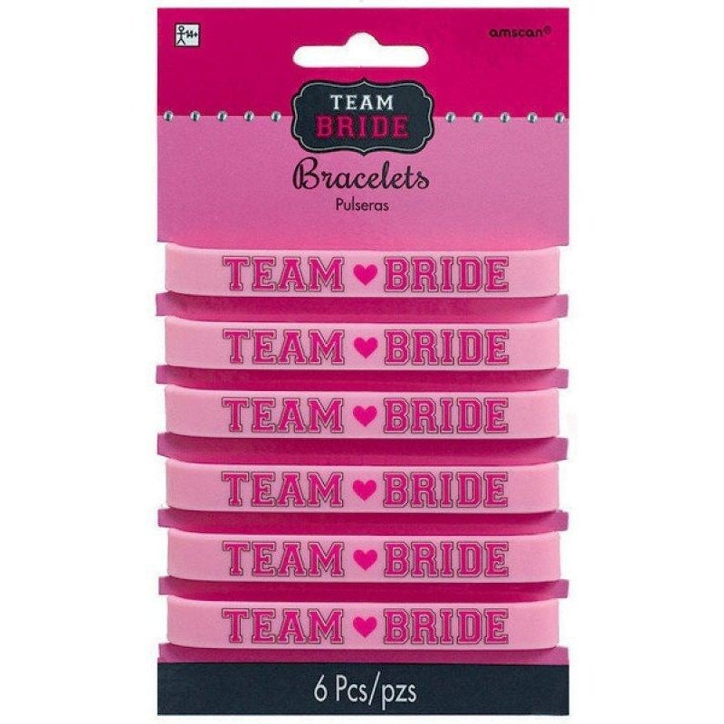 Team Bride Rubber Bracelets - Jokers Costume Mega Store