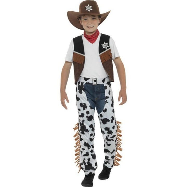 Texan Cowboy Costume, Child, Brown & Black - Jokers Costume Mega Store