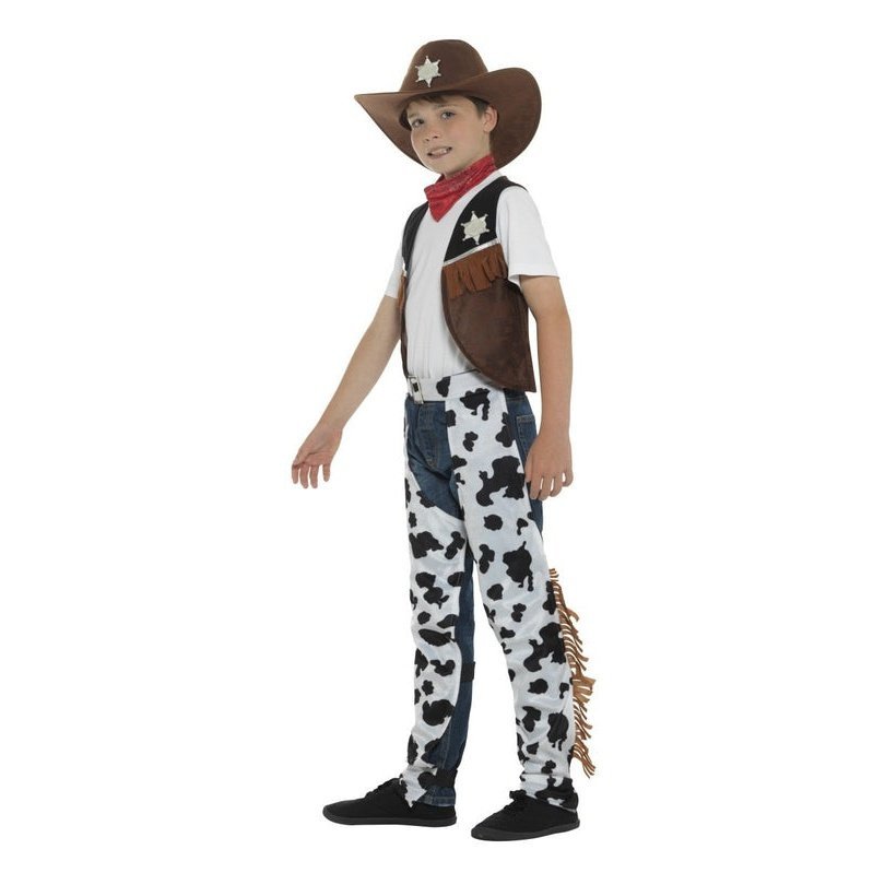 Texan Cowboy Costume, Child, Brown & Black - Jokers Costume Mega Store
