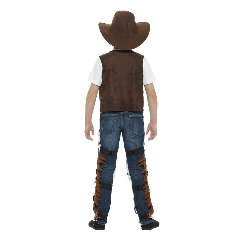 Texan Cowboy Costume, Child, Brown & Black - Jokers Costume Mega Store
