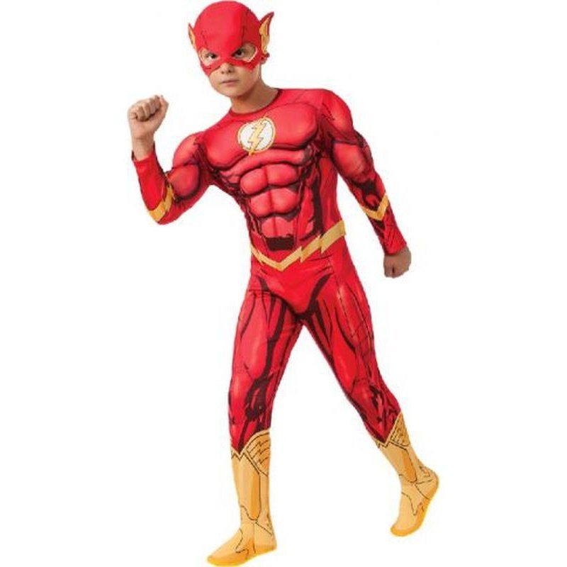 The Flash Deluxe Muscle Suit Costume Size 3 5 - Jokers Costume Mega Store