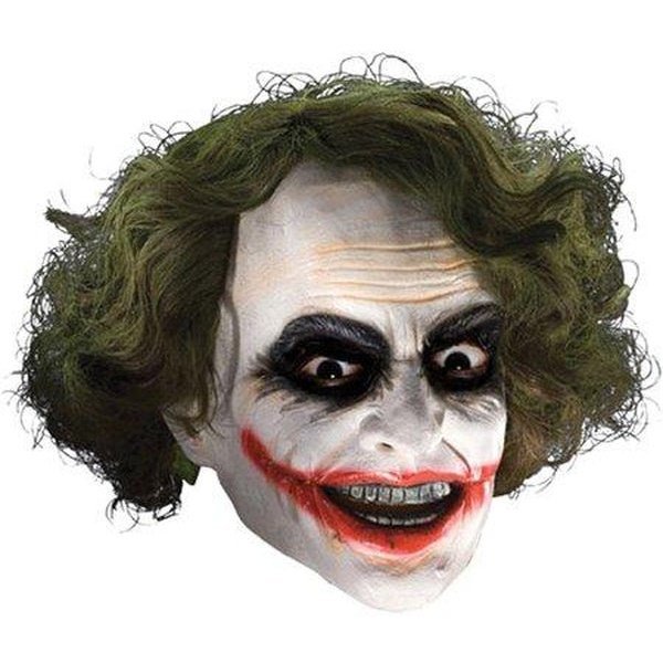 The Joker 3/4 Mask With Hair Adult - Jokers Costume Mega Store