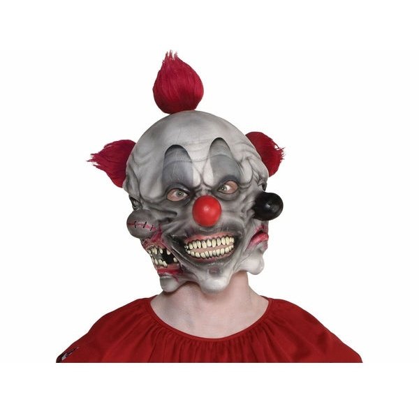 Three Headed Clown Latex Mask Ages 14+ - Jokers Costume Mega Store