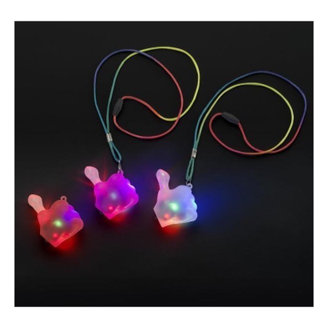 Thumb Flashing Necklace, Assorted - Jokers Costume Mega Store