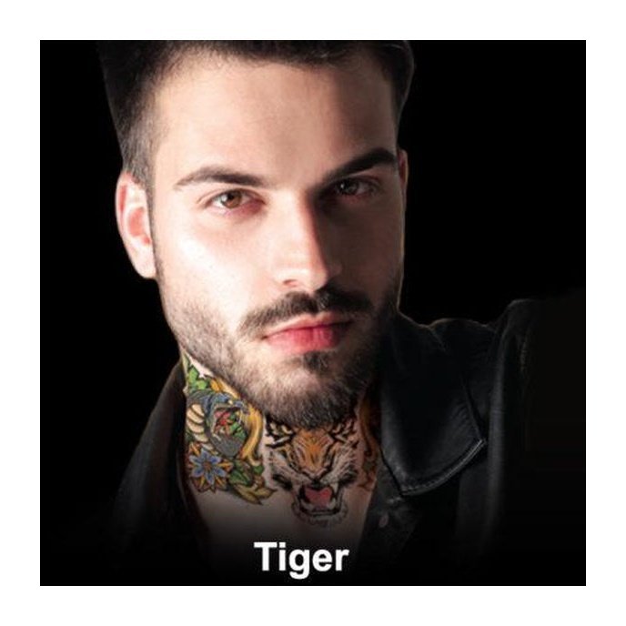 Tiger Neck Temporary Tattoo - Jokers Costume Mega Store