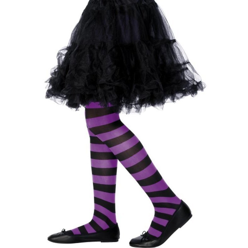 Tights, Childs - Purple & Black - Jokers Costume Mega Store