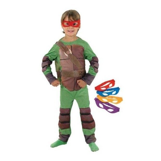 Tmnt Deluxe Costume With 4 Masks - Size M - Jokers Costume Mega Store