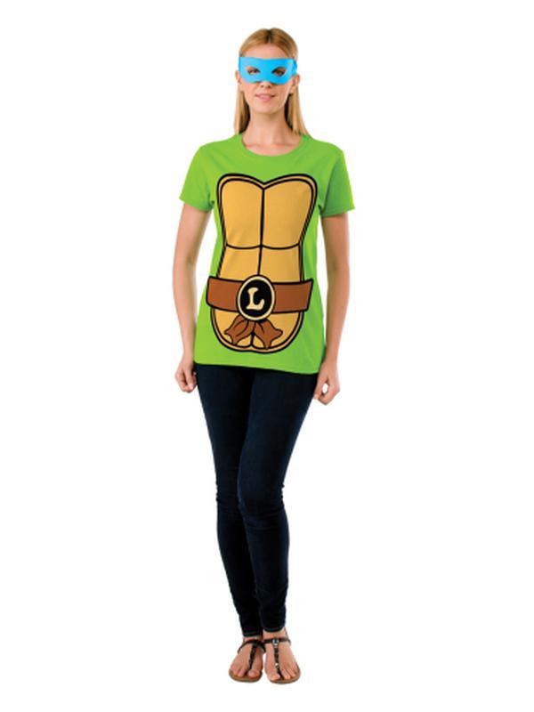 Tmnt Leonardo Ladies Tee Size L - Jokers Costume Mega Store