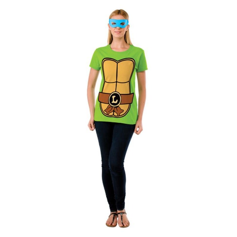 Tmnt Leonardo Ladies Tee Size M - Jokers Costume Mega Store