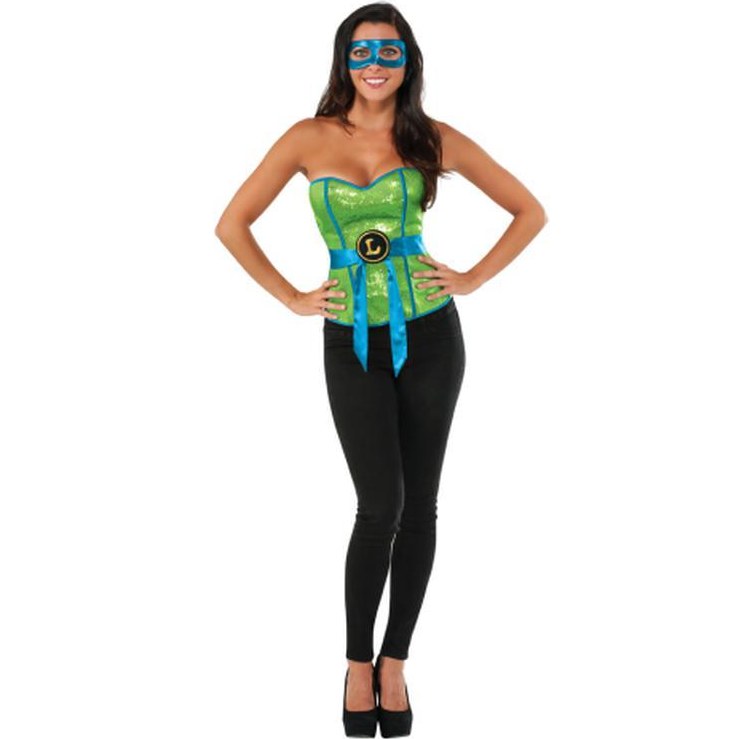 Tmnt Leonardo Sequin Corset Size M - Jokers Costume Mega Store