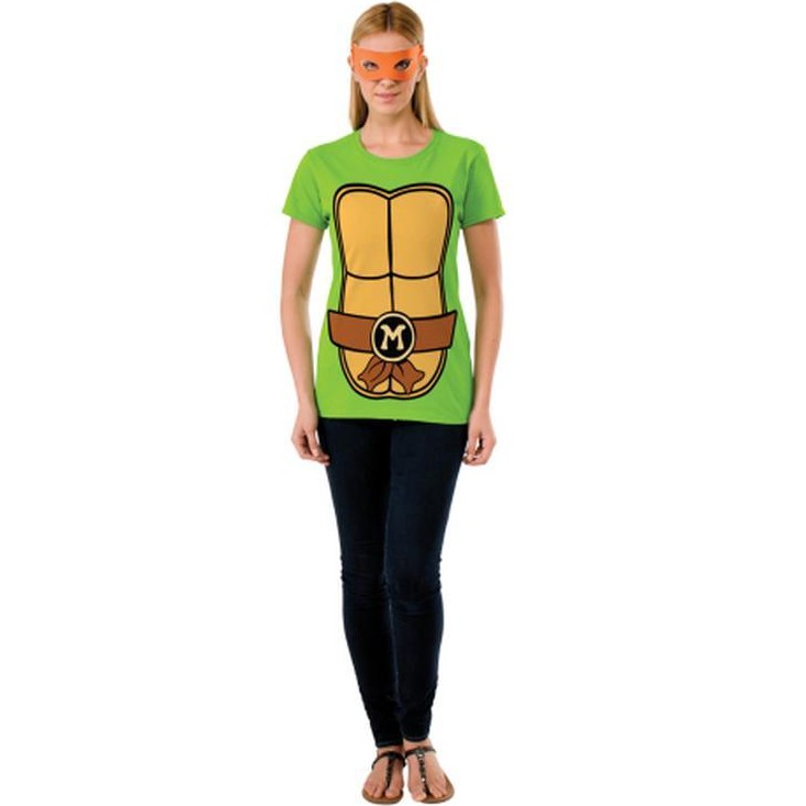 Tmnt Michelangelo Ladies Tee Size L - Jokers Costume Mega Store