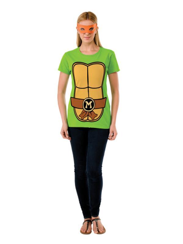 Tmnt Michelangelo Ladies Tee Size L - Jokers Costume Mega Store