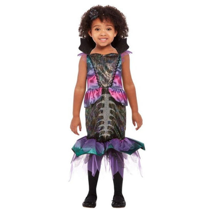 Toddler Dark Mermaid Costume, Purple - Jokers Costume Mega Store