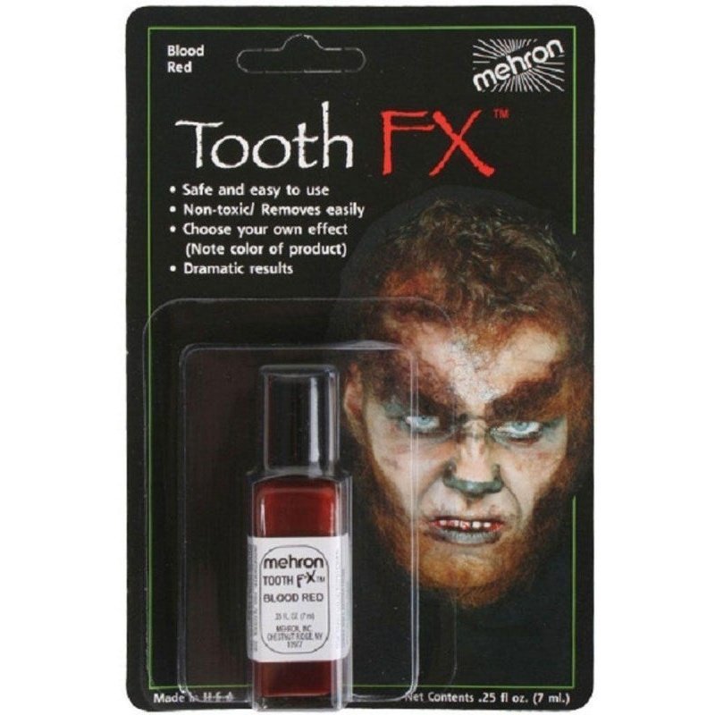 Tooth Fx Blood Red Carded 4ml - Jokers Costume Mega Store