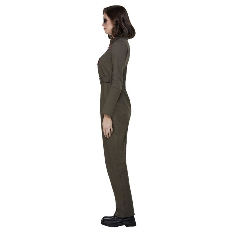 Top Gun Ladies Costume, Khaki - Jokers Costume Mega Store