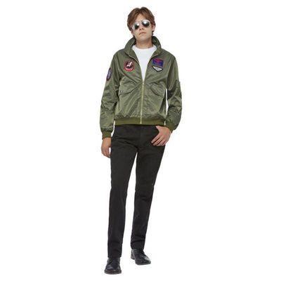 Top Gun Maverick Bomber Jacket, Green - Jokers Costume Mega Store