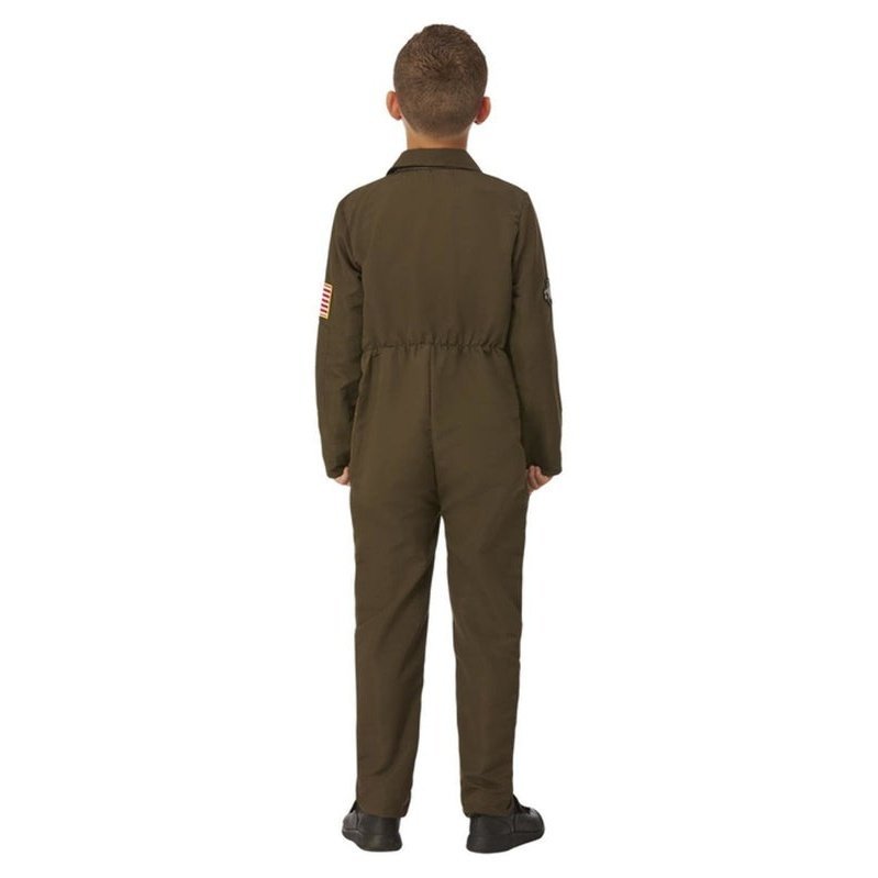 Top Gun Maverick Child's Aviator Costume, Green - Jokers Costume Mega Store
