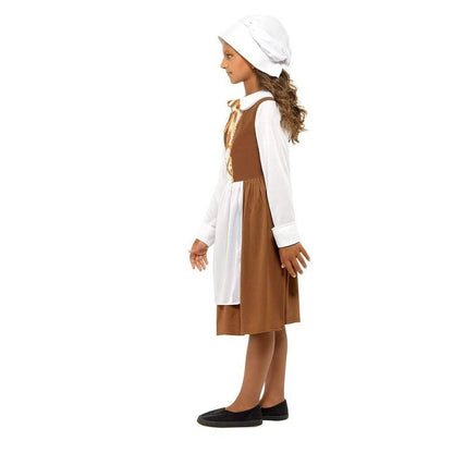 Tudor Girl Costume, Brown - Jokers Costume Mega Store
