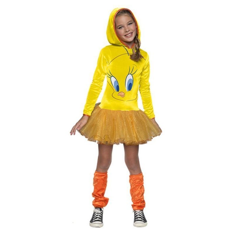 Tweety Girls Hooded Costume Size L - Jokers Costume Mega Store
