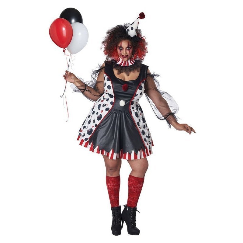 Twisted Clown Womens Plus Size Costume - Jokers Costume Mega Store