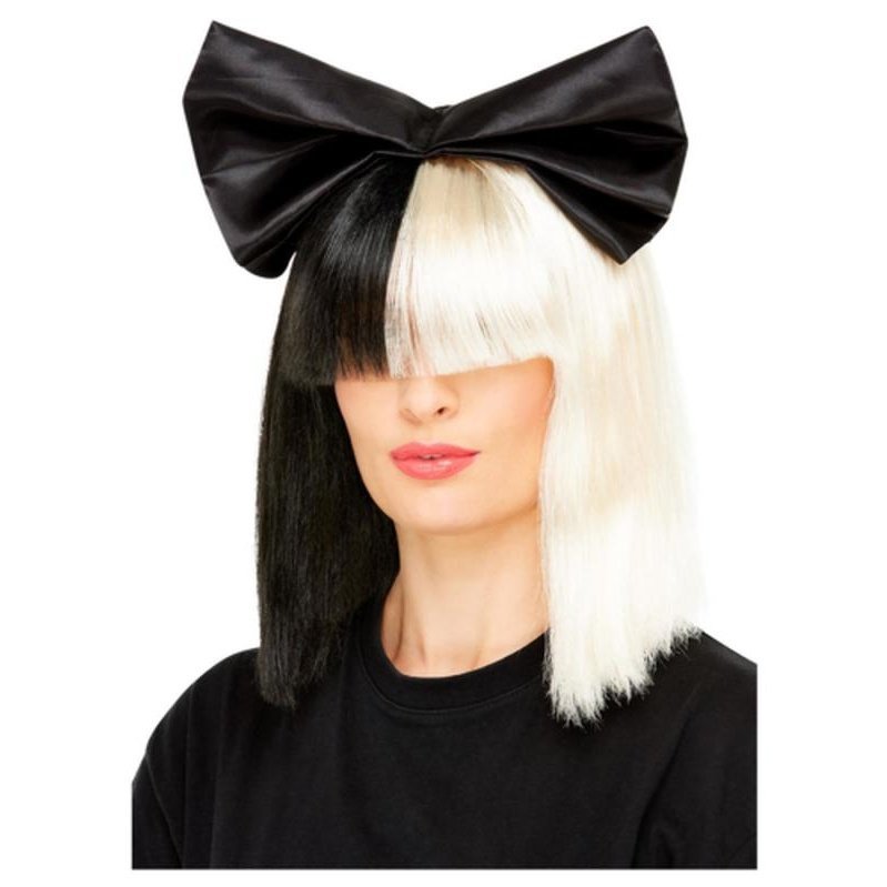 Two Tone Popstar Wig, Black & White - Jokers Costume Mega Store