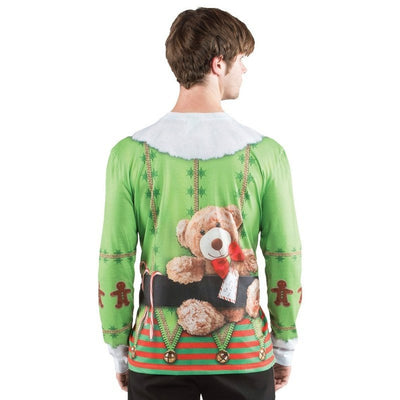 Ugly Christmas Elf Sweater Lg - Jokers Costume Mega Store
