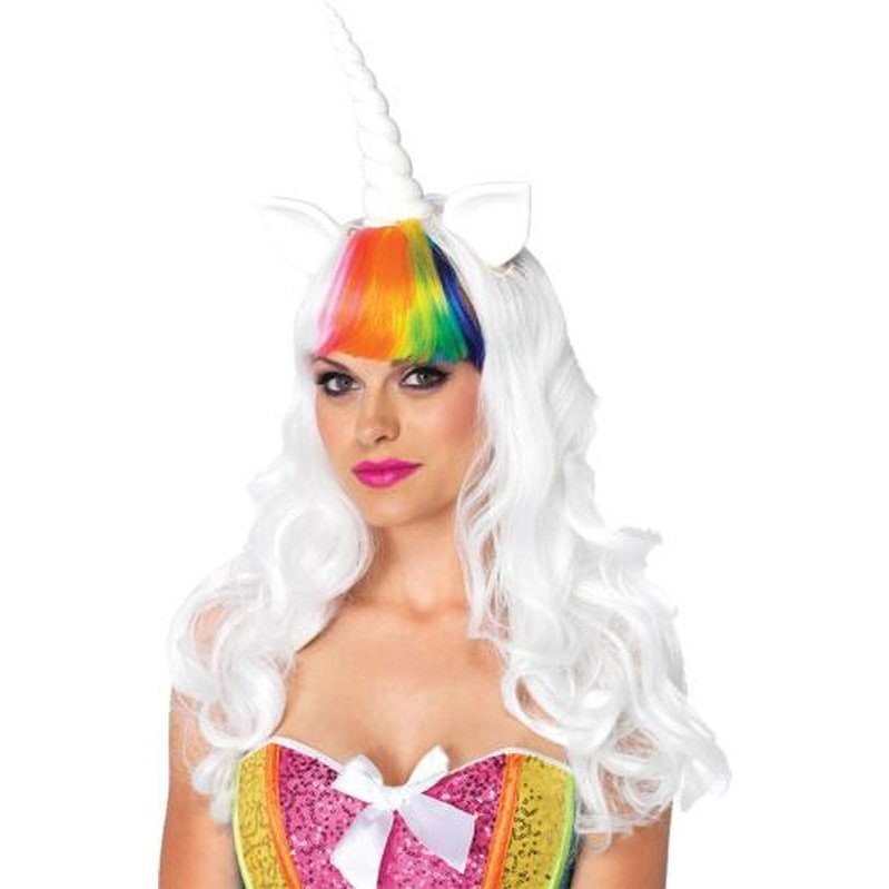 Unicorn Kit Wig Tail Ad Rainbo - Jokers Costume Mega Store