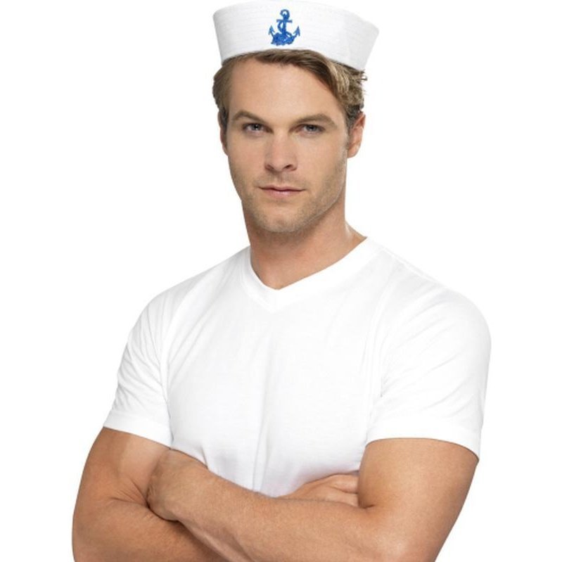 US Sailor Doughboy Hat - Blue Anchor - Jokers Costume Mega Store