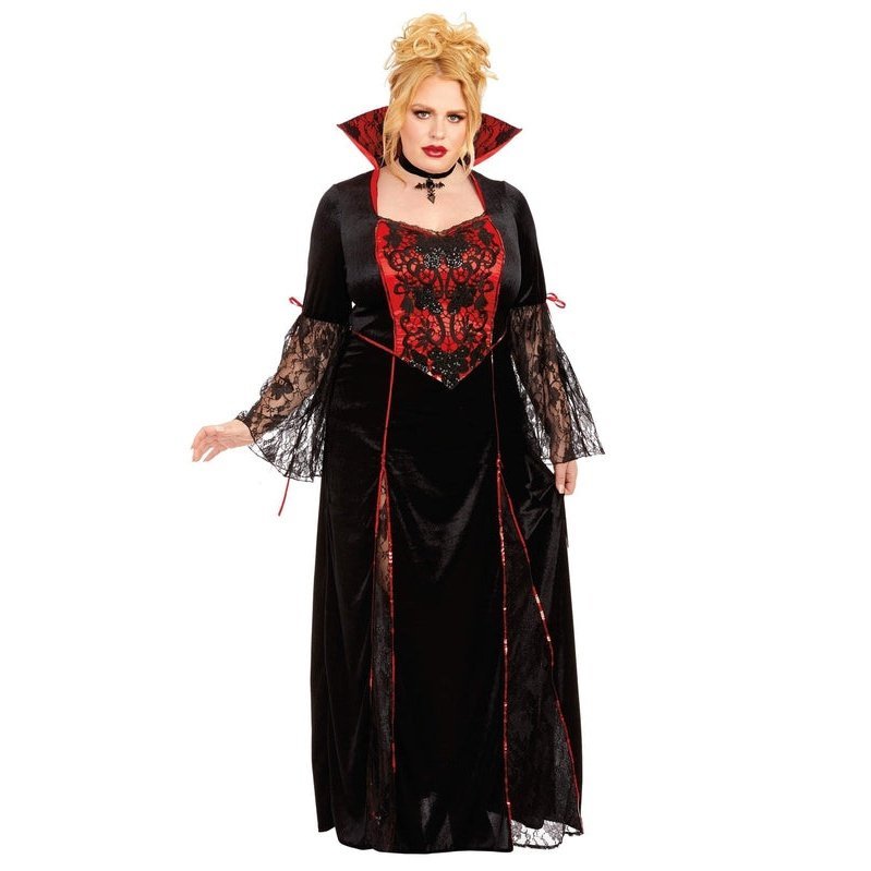Vampira Women's Costume Plus Size - Jokers Costume Mega Store