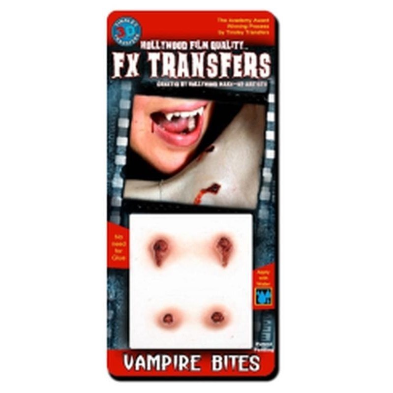 Vampire Bites - 3D FX Transfer - Small - Jokers Costume Mega Store