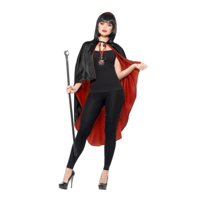 Vampire Kit, Black, With Reversible Cape - Jokers Costume Mega Store