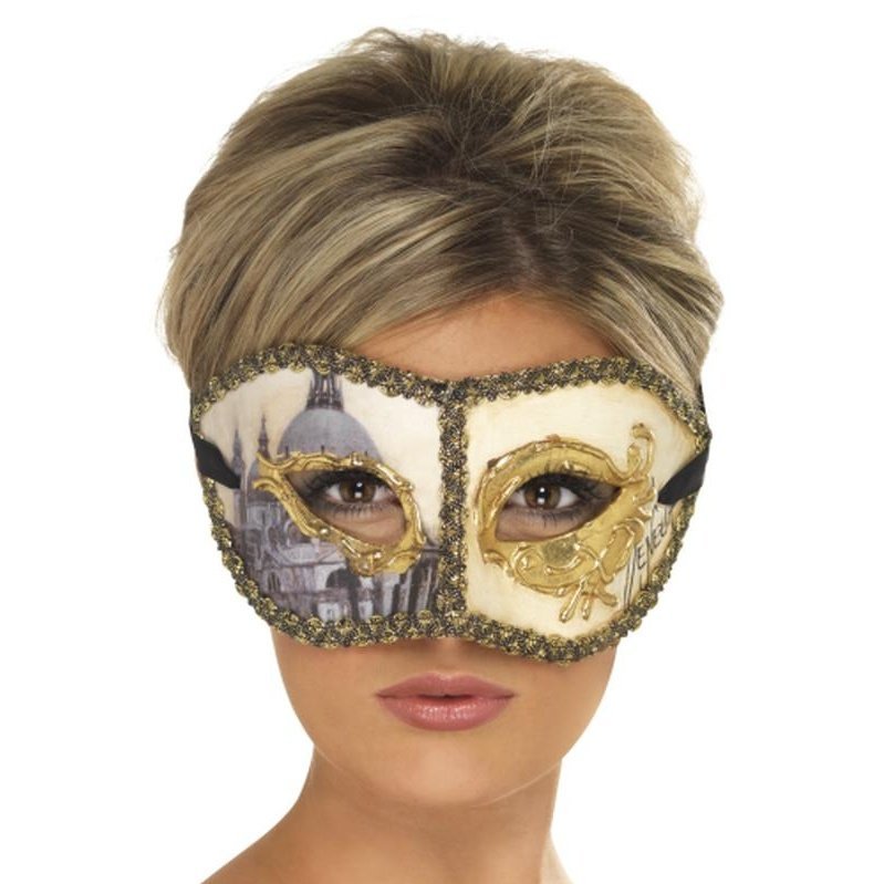 Venetian Colombina Venice Mask - Jokers Costume Mega Store