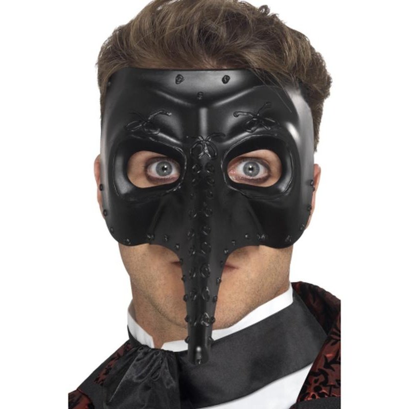 Venetian Gothic Capitano Mask - Jokers Costume Mega Store