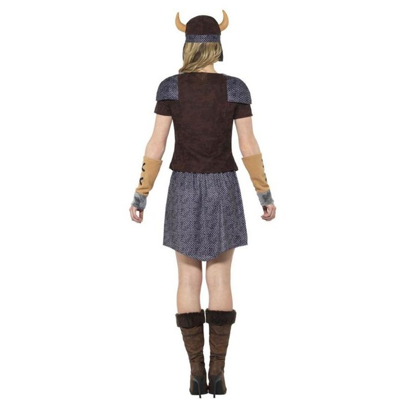 Viking Lady Costume, Brown - Jokers Costume Mega Store