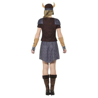 Viking Lady Costume, Brown - Jokers Costume Mega Store