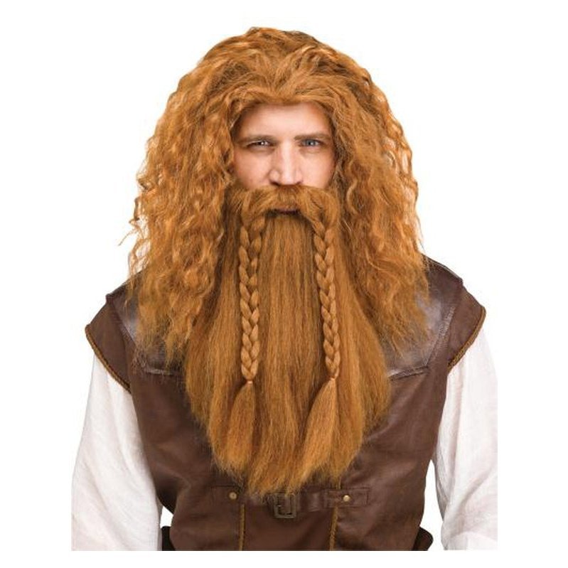 Viking Wig & Beard Ginger - Jokers Costume Mega Store