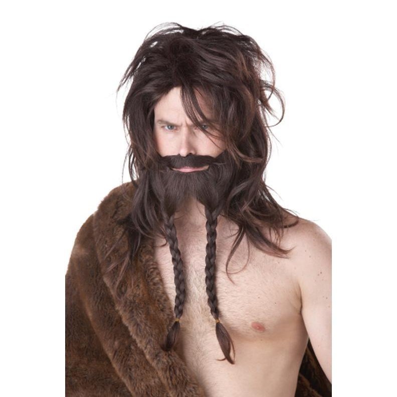 Viking Wig, Beard & Moustache Brown - Jokers Costume Mega Store
